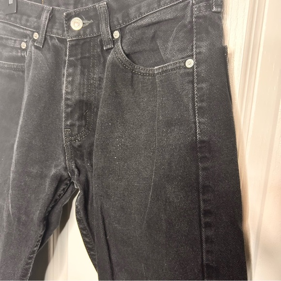 Levi's Jeans 505 Mens 29x30 Black Dark Straight Leg Regular Fit Cotton - Picture 3 of 8